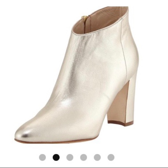 Manolo Blahnik Shoes - Manolo Blahnik Brusta Platinum Gold Booties